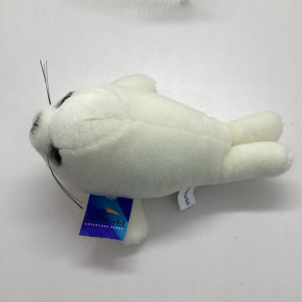Sea World Stuffed Animal Plush White Seal Pup Tags 8 3/4" New‎ Old Stock - Picture 4 of 6